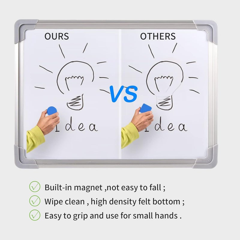 favide 24 Pack Magnetic Whiteboard Dry Erase Erasers Chalkboard Cleansers for Classroom, Home and Office (Round, 8 Color) - Image 4
